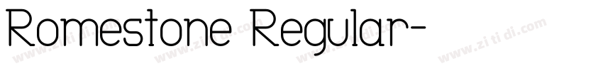 Romestone Regular字体转换